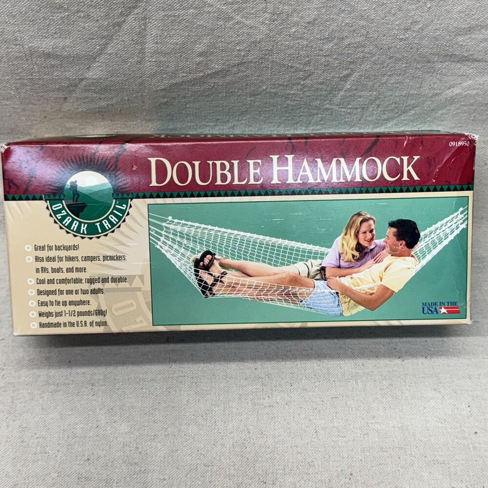 Ozark Portable Nylon Double Hammock Model EZ-199B-New Opened Box